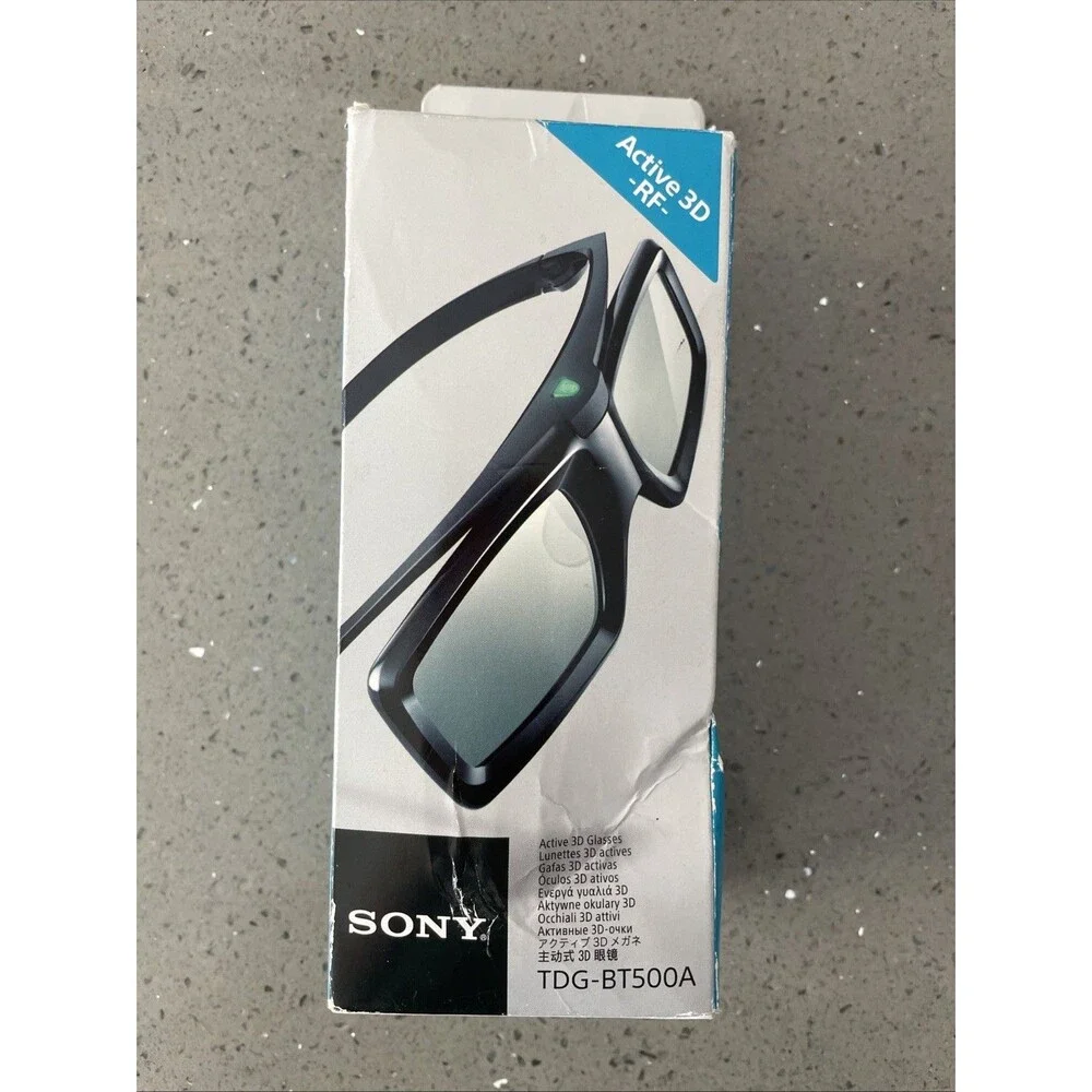 SONY TDG-BT500A 3D Glasses Active Shutter Method Bluetooth for Bravia Untested